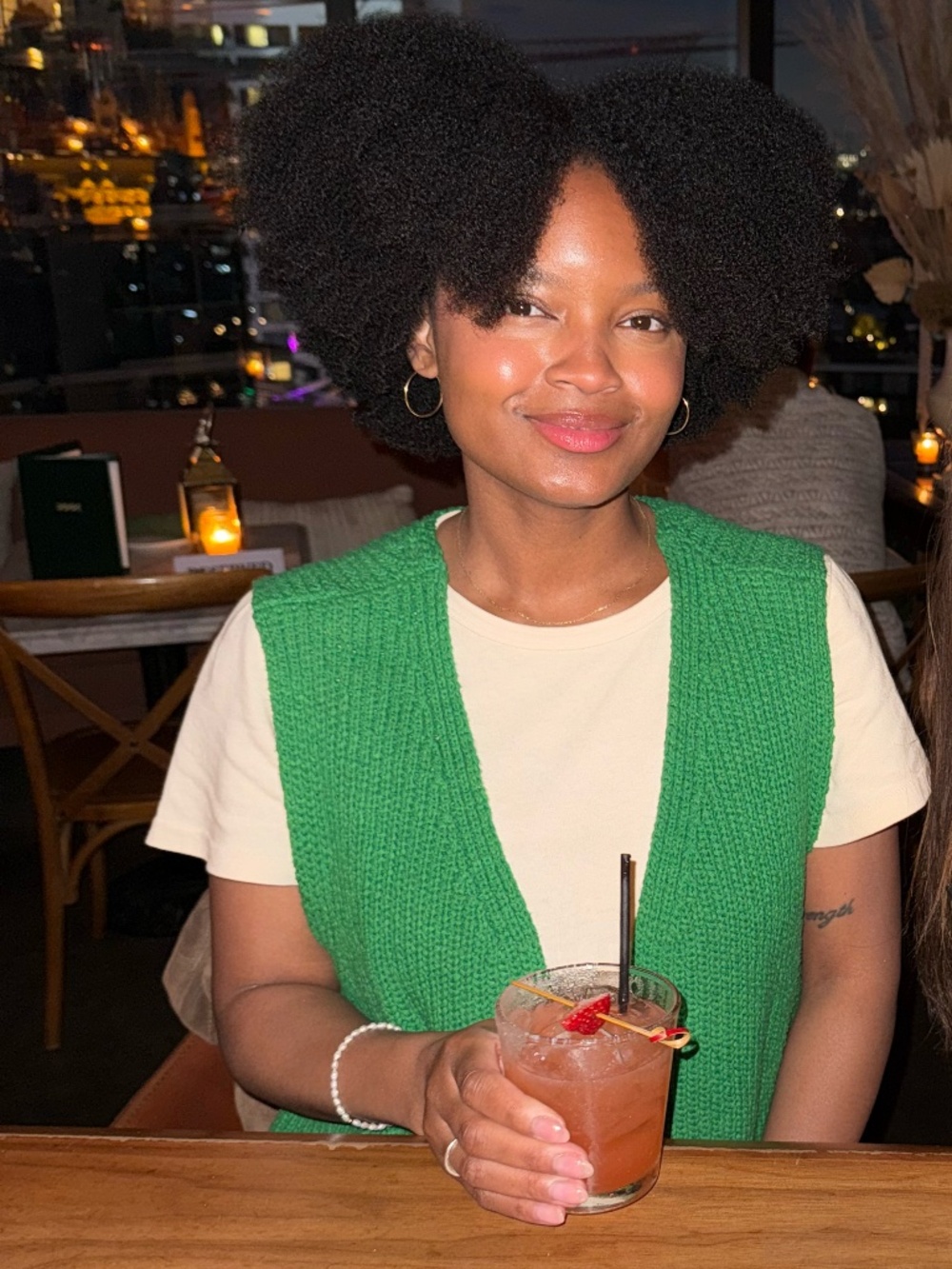 Le Bon Shoppe Granny Cotton Sweater Vest - Green Pepper